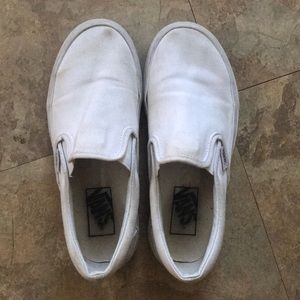 WHITE SLIP ON VANS